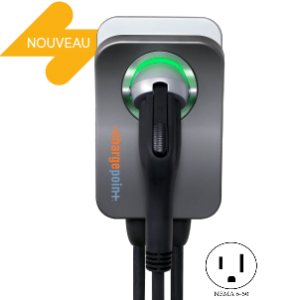 Borne de recharge Chargepoint FLEX résidentielle 50A 23 pieds + NEMA 6-50 (CPH50-L23-P)